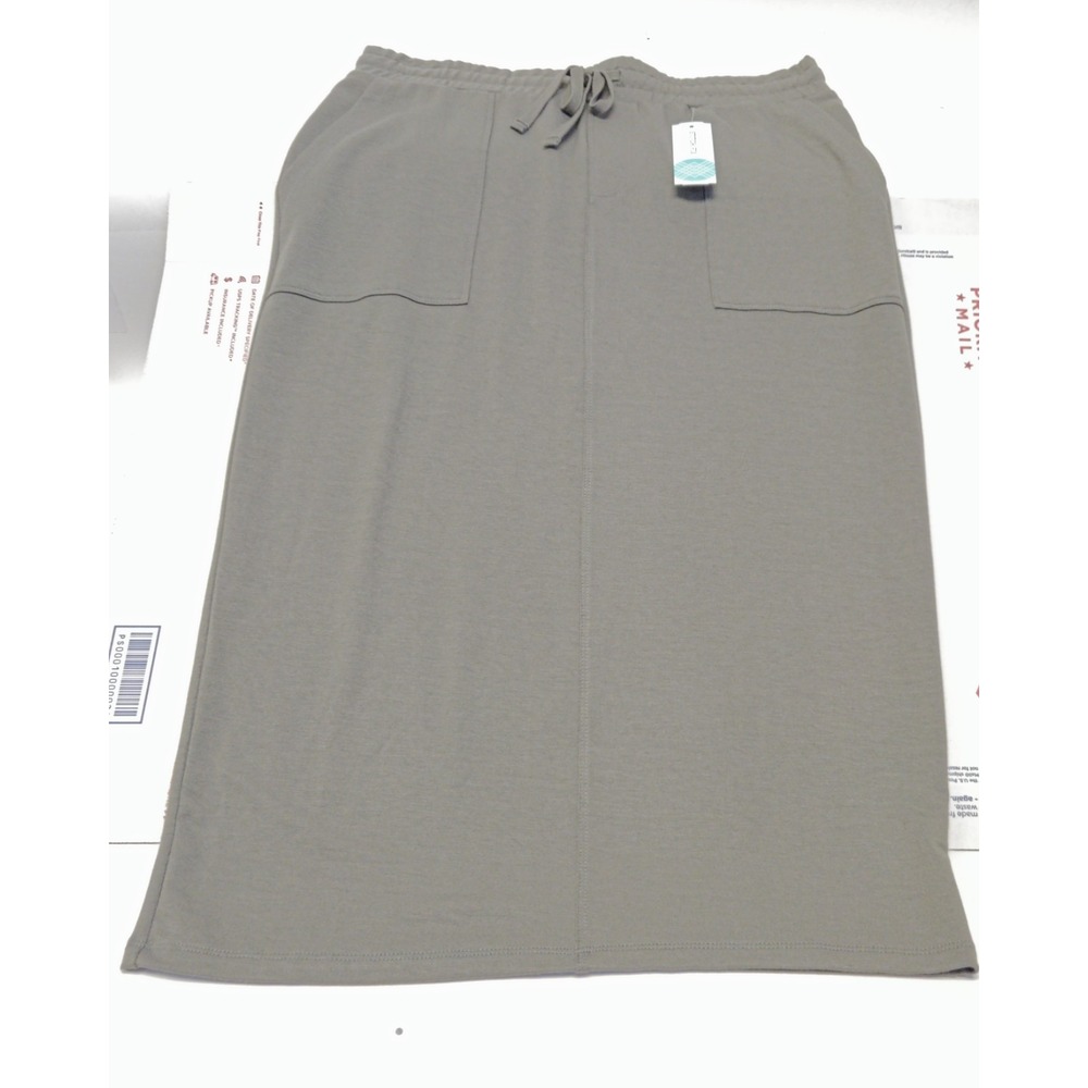 Threads 4 Thought Rhea Modal Terry Midi Skirt Green Medium NWT